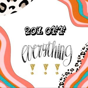 20% off everything!!🥳